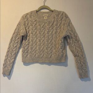 Jessica Simpson Gray Cable Knit Sweater
